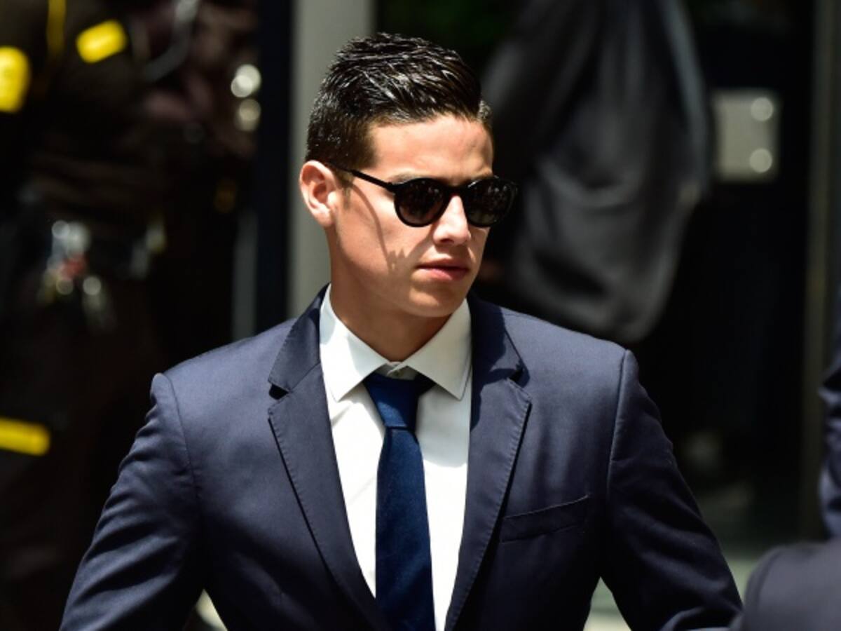 James en Madrid previo al partido entre Real y PSG