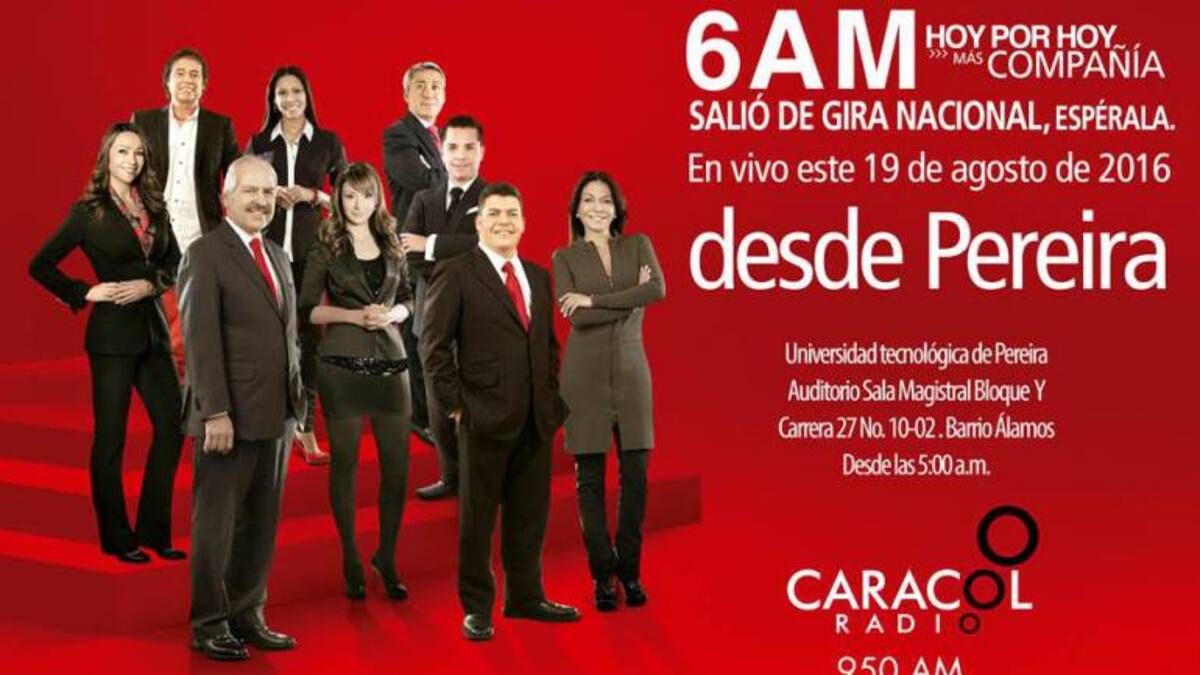 Hoy se emite 6AM Hoy por Hoy con Darío Arizmendi desde Pereira como un regalo por su cumpleaños