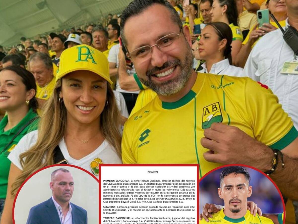 Estalló el alcalde de Bucaramanga por la sanción de la Dimayor contra Dudamel y Sambueza