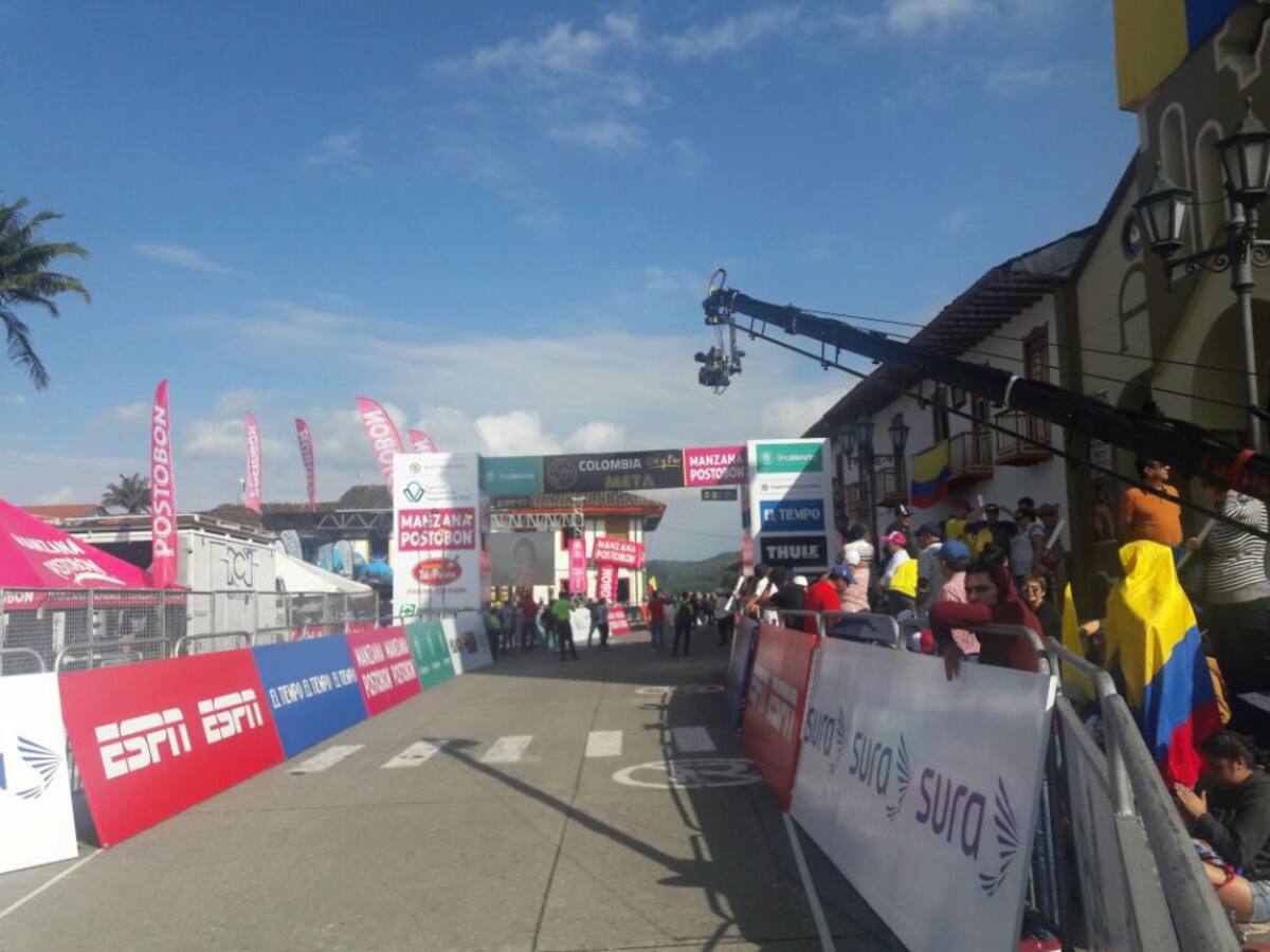 El Parque principal de Salento, Quindío meta de la penúltima etapa de la carrera Colombia Oro y Paz 2.1