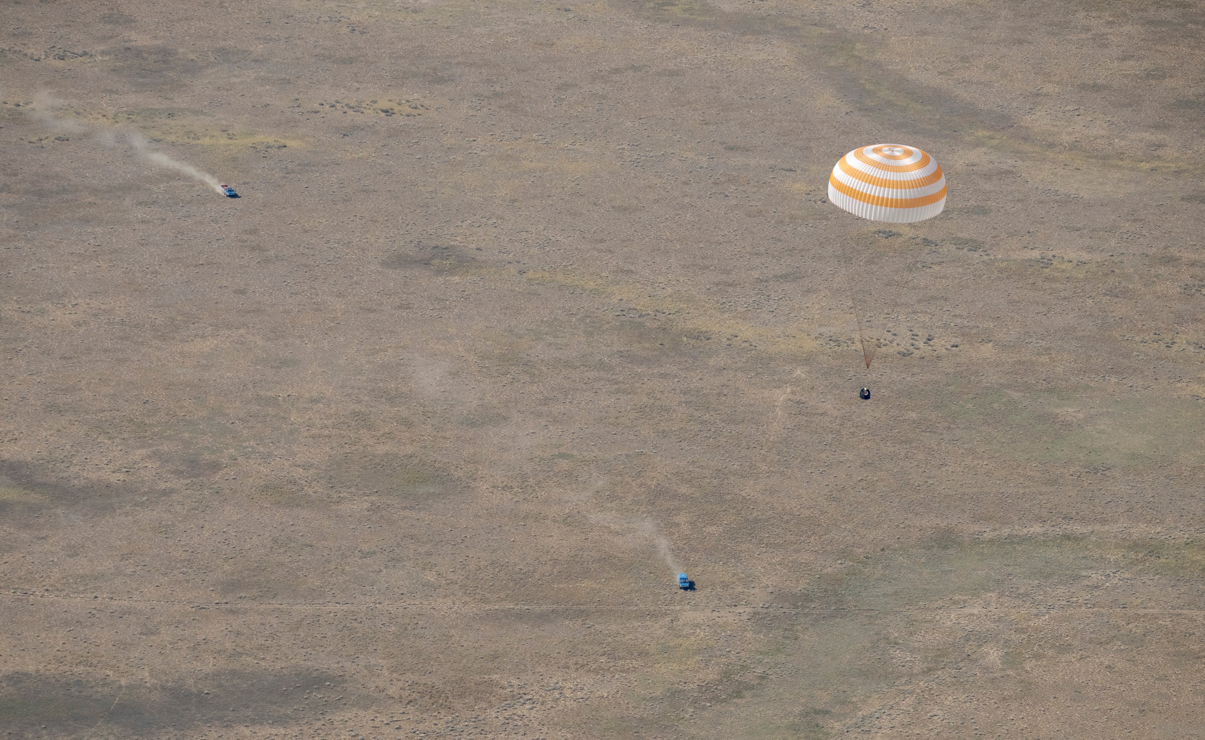 Tres astronautas de la Estación Espacial Internacional regresaron a la Tierra tras 8 meses. Fotos: Getty Images.