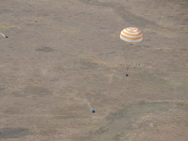 Tres astronautas de la Estación Espacial Internacional regresaron a la Tierra tras 8 meses. Fotos: Getty Images.