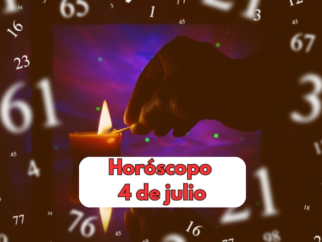 Persona prendiendo una vela, con un fondo relacionado con la numerología / Horóscopo 4 de julio (Getty Images)