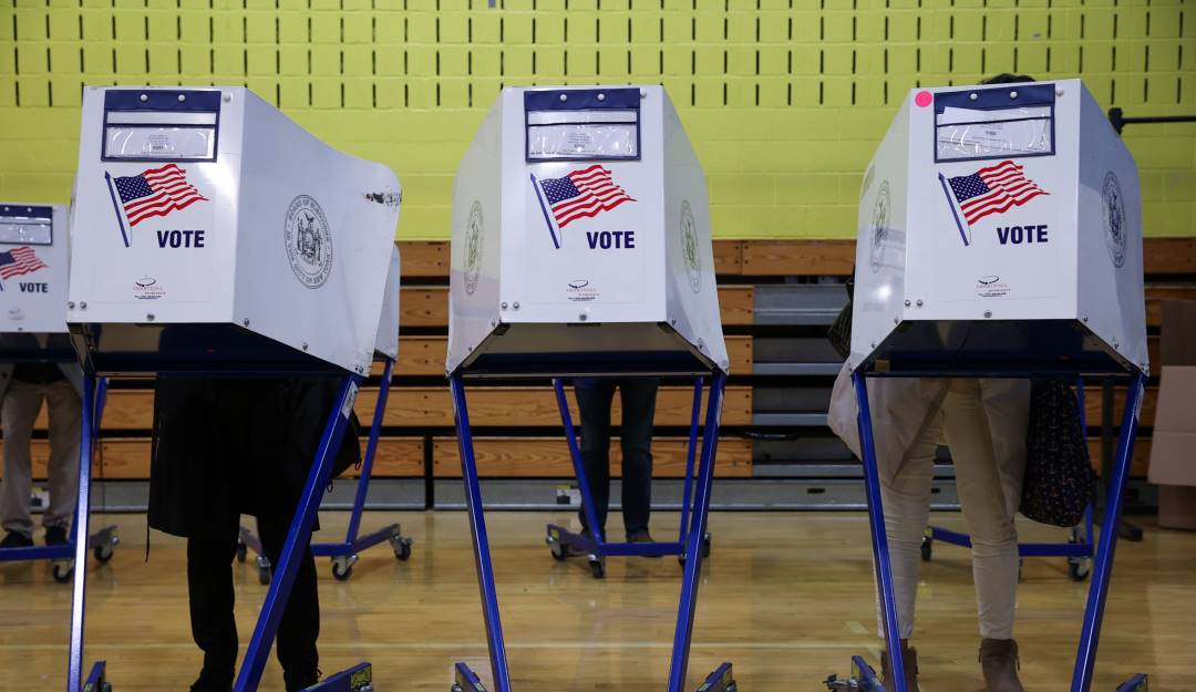 Cabinas electorales en Nueva York.   Foto: Getty