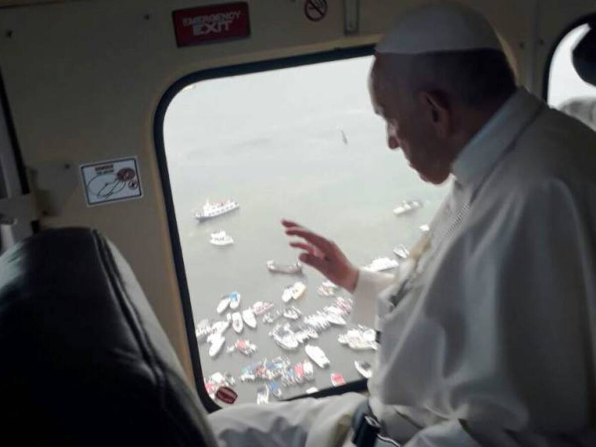 Papa Francisco hizo bendición a la Virgen del Carmen en la bahía de Cartagena