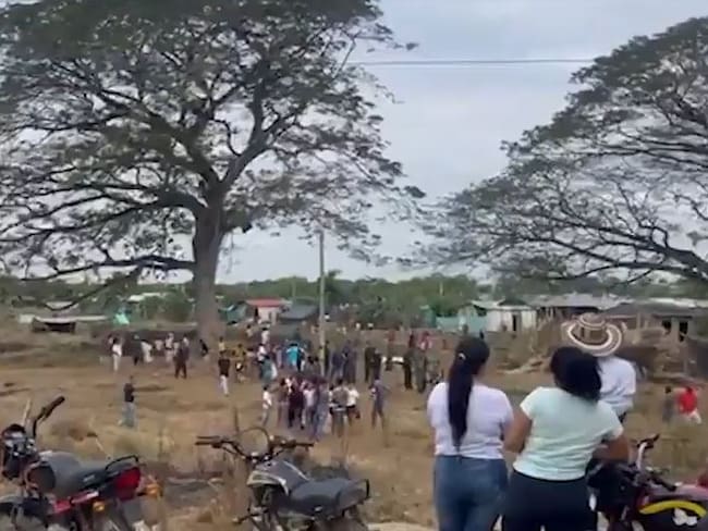 Finca invadida en Nechí - Foto pantallazo video Alejandro Tirado