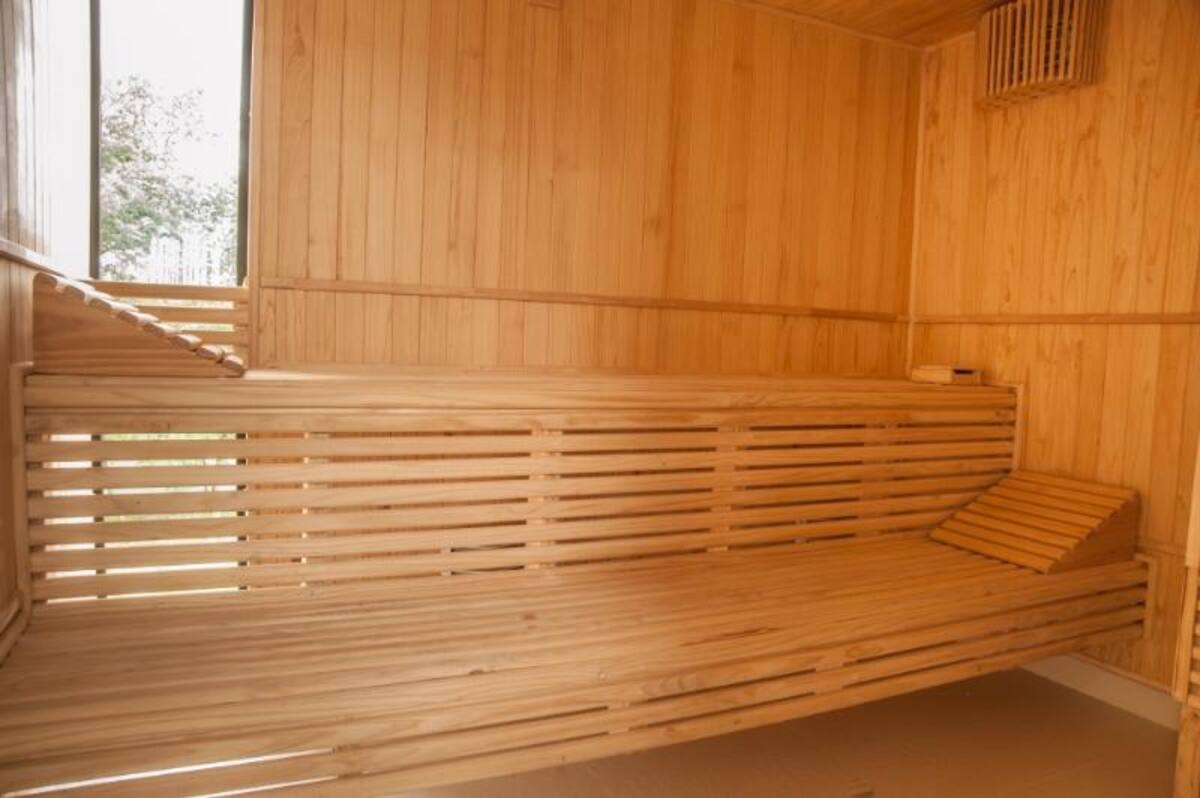 Sauna, parte de la zona húmeda.