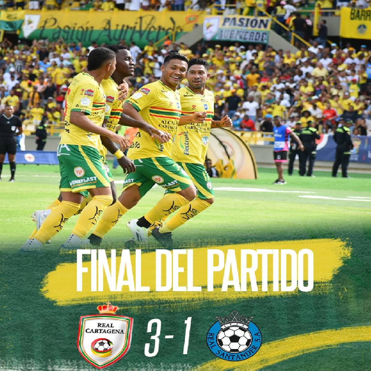 Real Cartagena superó 3-1 a Real Santander y quedó a puertas de la clasificación
