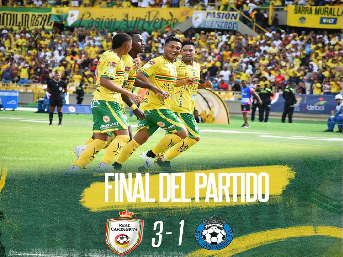 Real Cartagena superó 3-1 a Real Santander y quedó a puertas de la clasificación