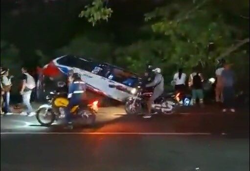 Accidente de tránsito en la vía Oriental. Foto: Cortesía.