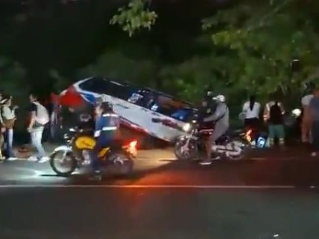 Accidente de tránsito en la vía Oriental. Foto: Cortesía.