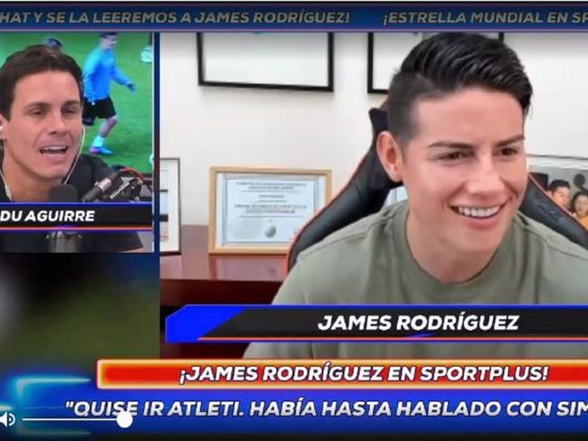 James Rodríguez en diálogo con El Chiringuito TV.