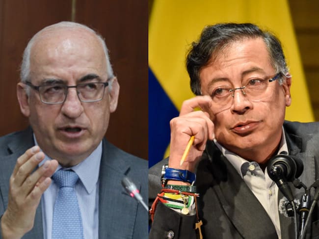 Leonardo Villar, gerente del Banco de la República, y Gustavo Petro, pesidente de Colombia. Fotos: (Colprensa - Lina Gasca) / (Colprensa - Cristian Bayona)