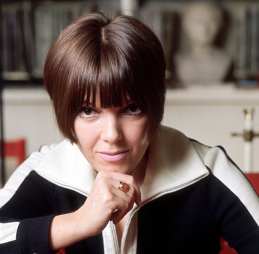 Circa 1965:  Fashion guru and dress designer Mary Quant at her home.  (Photo by Keystone/Getty Images)