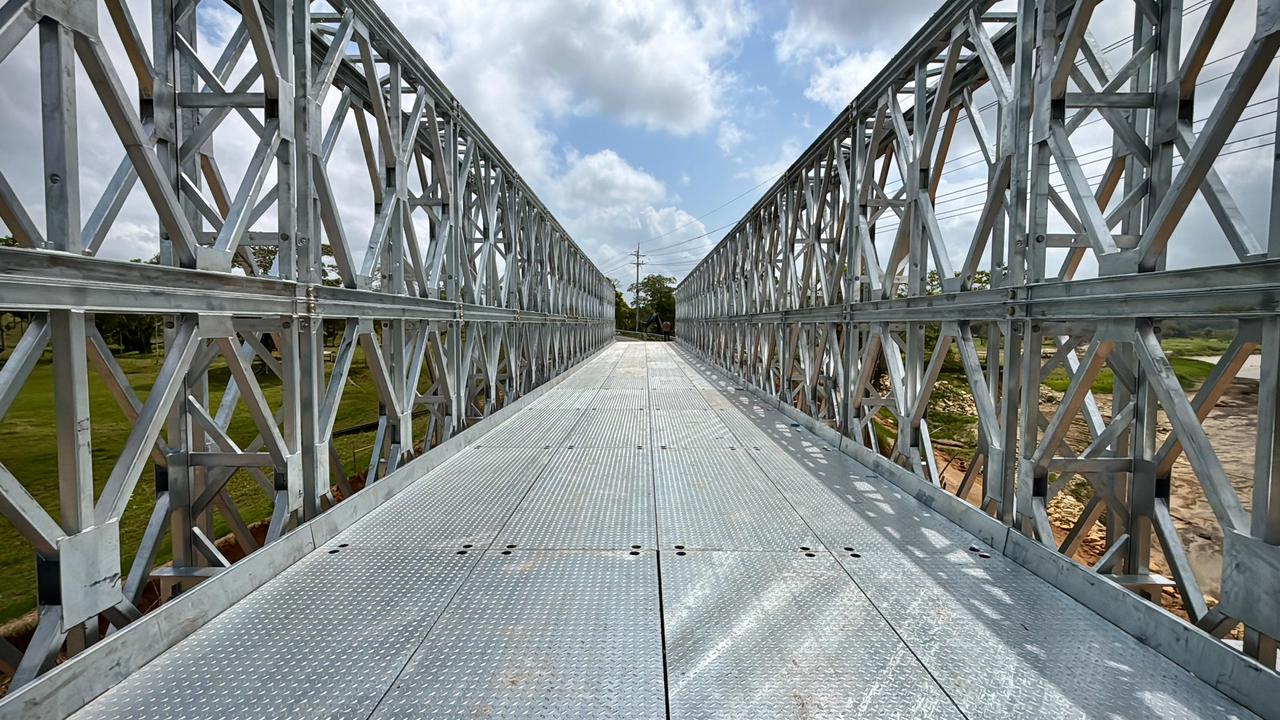 Puente militar en Urabá. Foto: Gobernación de Antioquia