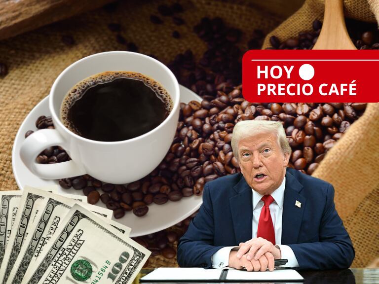 Precio del café HOY / Donald Trump. Fotos tomadas de Getty Images