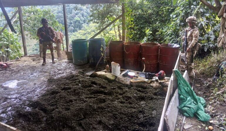  Laboratorios para el procesamiento de pasta de coca