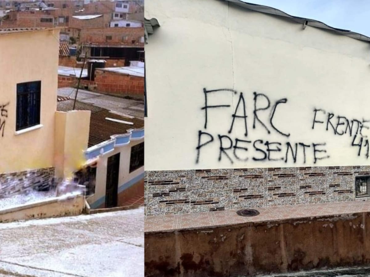 Pintan grafitis alusivos a las Farc en Ocaña Norte de Santander