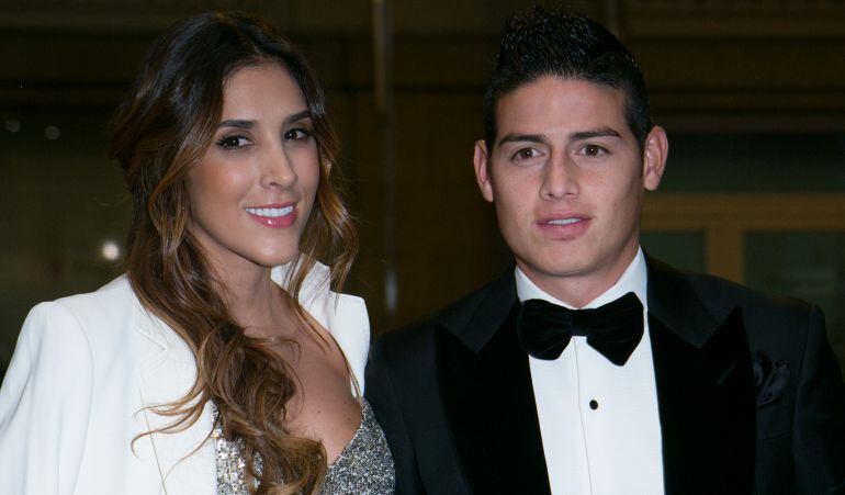 James Rodríguez y Daniela Ospina.