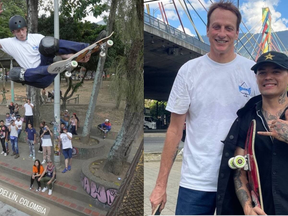 Tony Hawk, leyenda del skateboarding, pasó por Colombia: así quedó registrada su visita