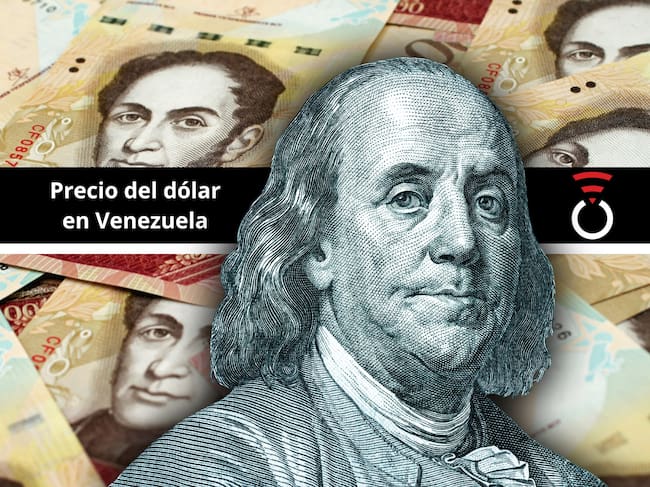 Imágenes de referencia de bolívares venezolanos y Benjamin Franklin, imagen del billete de 100 dólares estadounidenses (Crédito: Getty Images)