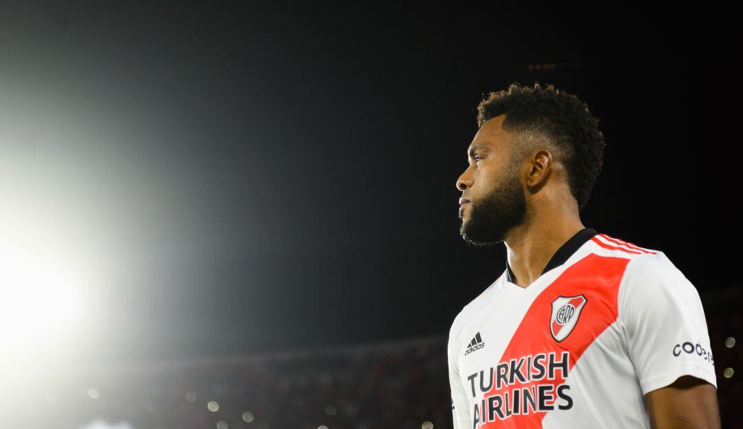 Miguel Ángel Borja con River Plate.