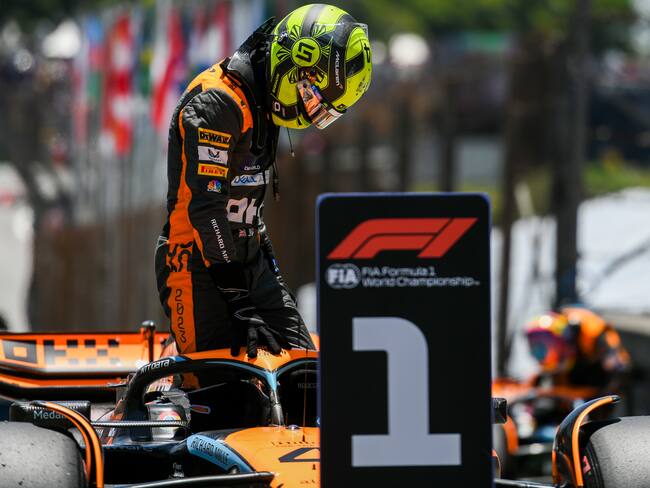 Lando Norris en la Pole de la Sprint del GP de Brasil (Photo by Rudy Carezzevoli/Getty Images)