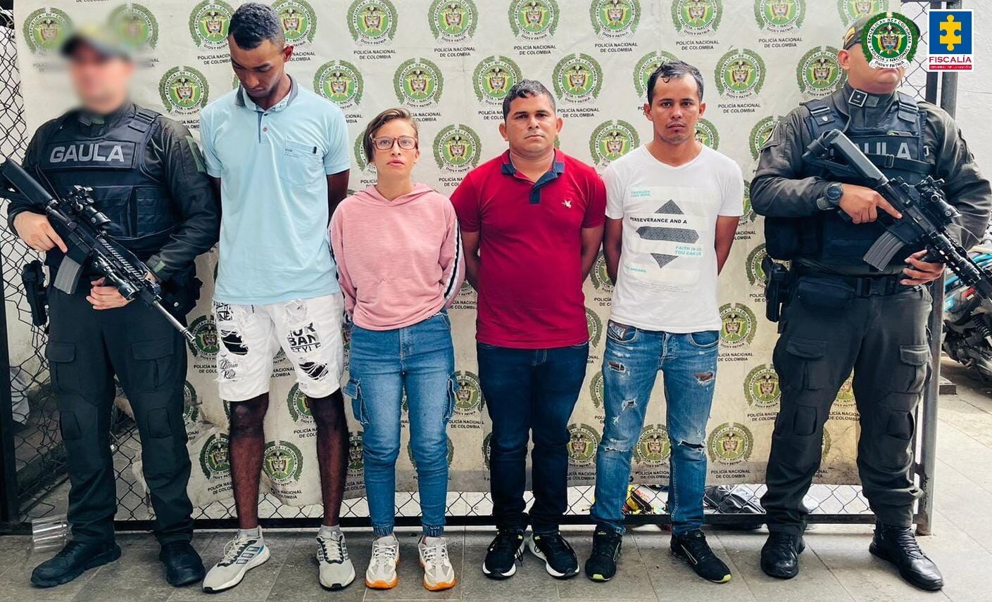 Los capturados fueron identificados como Sandra Milena Sánchez Uribe, Edison Johan Camuan González y Héctor José Martín Freites.