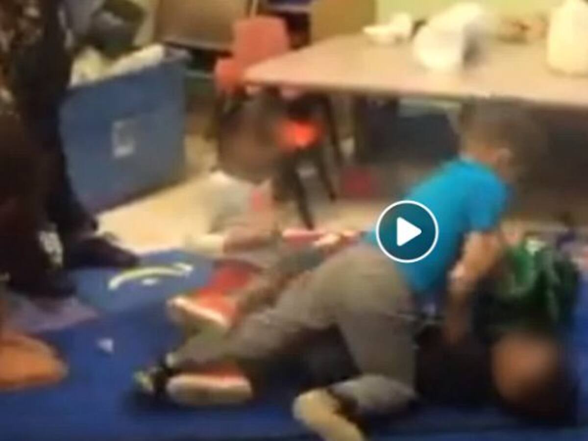 Profesoras arman 'club de pelea' con niños de guardería