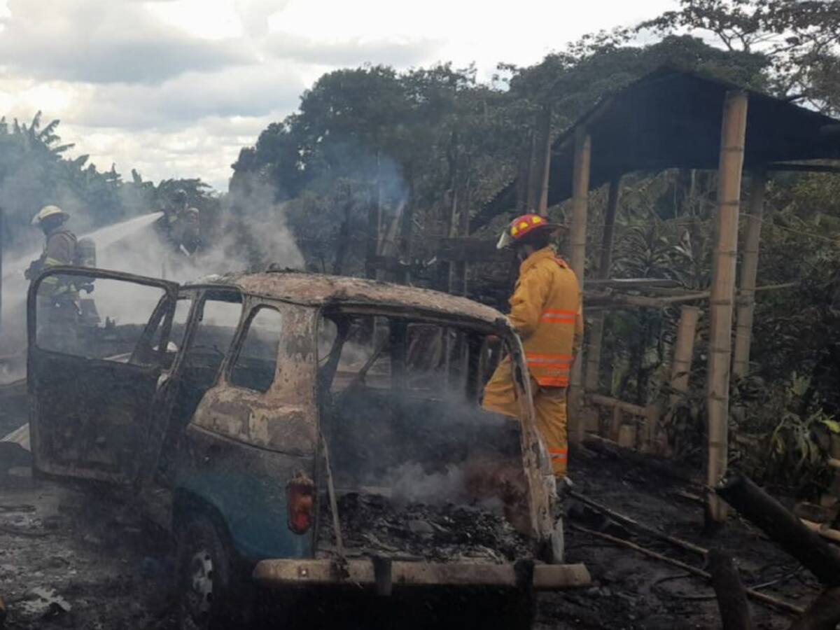 Investigan incendio en una finca de sindicado de feminicidio en Quindío