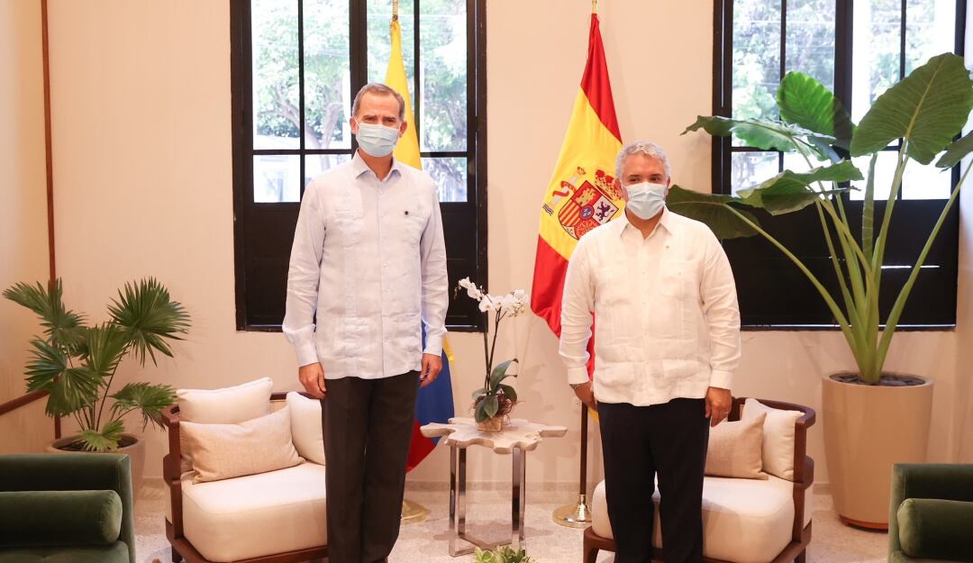 Rey Felipe VI de España y el Presidente Iván Duque. Cortesía: @CasaReal
