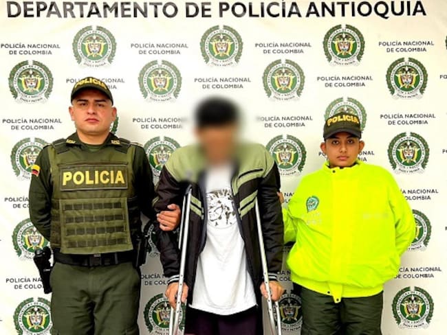 Capturado por el presunto asesinato de su expareja- foto policía Antioquia