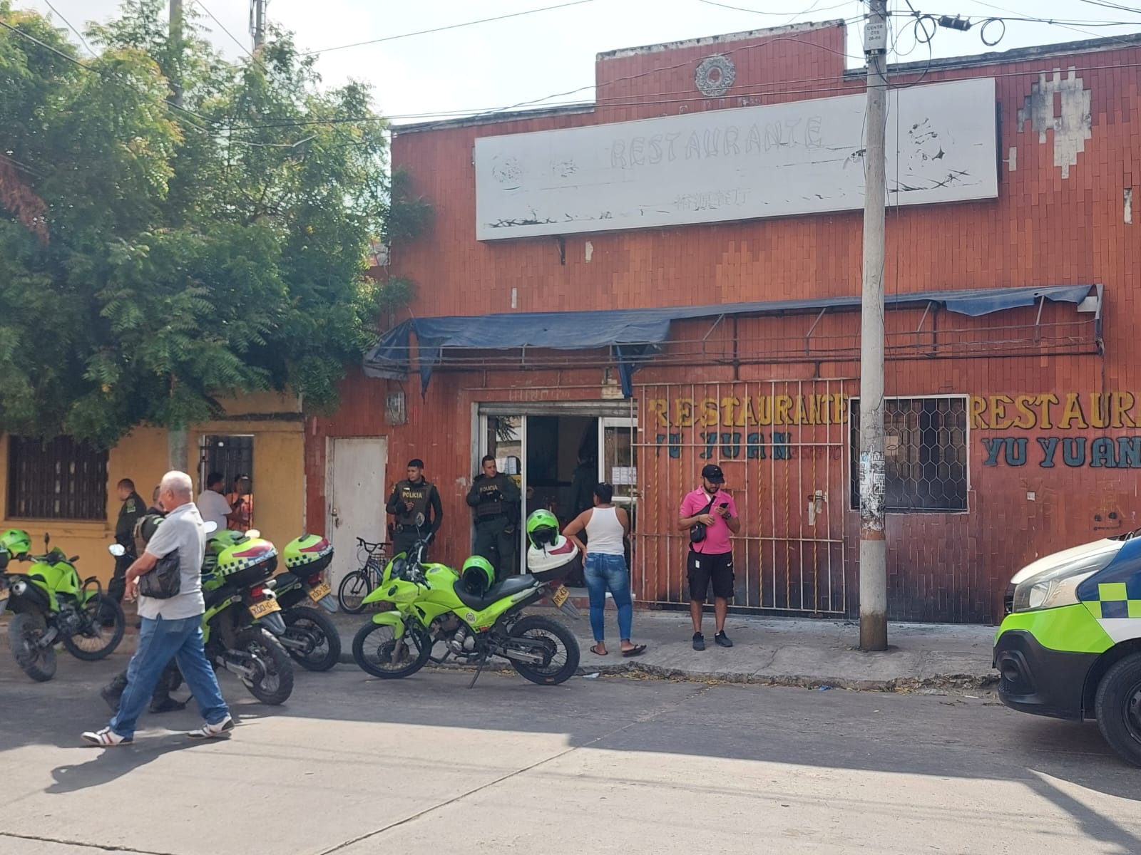 Local donde lanzaron bomba molotov en Barranquilla./ Foto: Caracol Radio