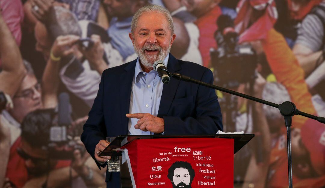El expresidente Luiz Inácio Lula da Silva tras recobrar sus derechos políticos. 