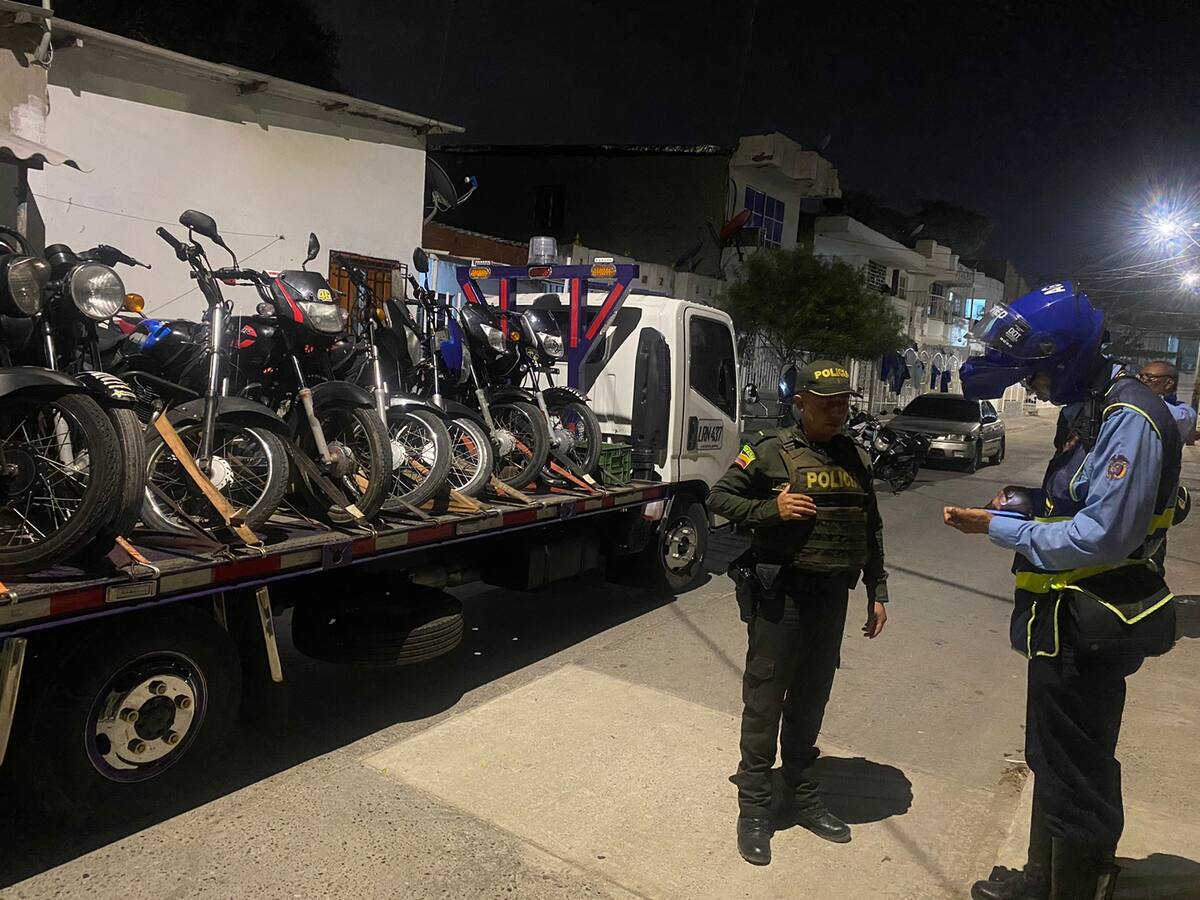 Policía Metropolitana recuperó seis motocicletas robadas en Cartagena