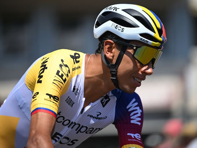 AURILLAC, FRANCE - JULY 14: Egan Bernal of Colombia and Netcompany INEOS Cycling Team prior to 113th Tour de France 2026, Stage 10 a 166.6km stage from Aurillac to Le Lioran 1240m / #UCIWT / on July 14, 2026 in Aurillac, France. (Photo by Dario Belingheri/Getty Images)