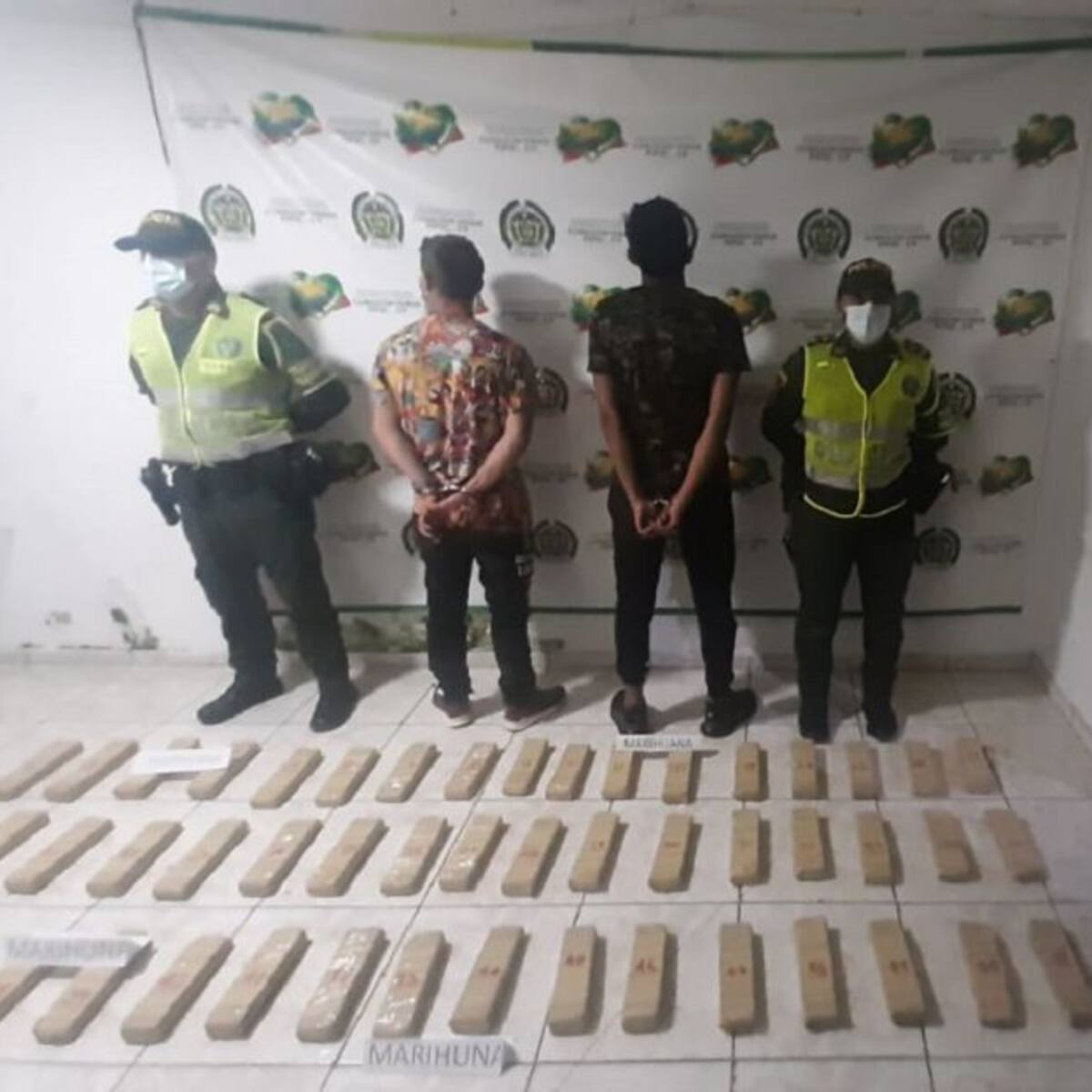 Decomisados más de 50 kilos de marihuana en vías de Caldas