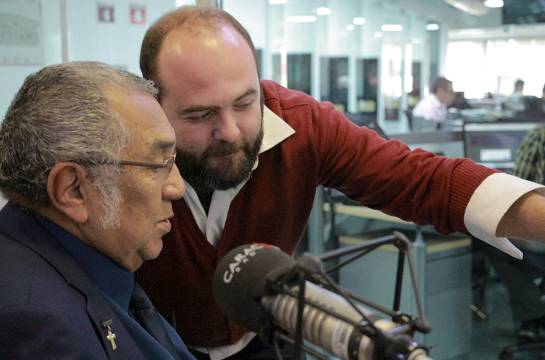 Alci Acosta con Santiago Rivas.