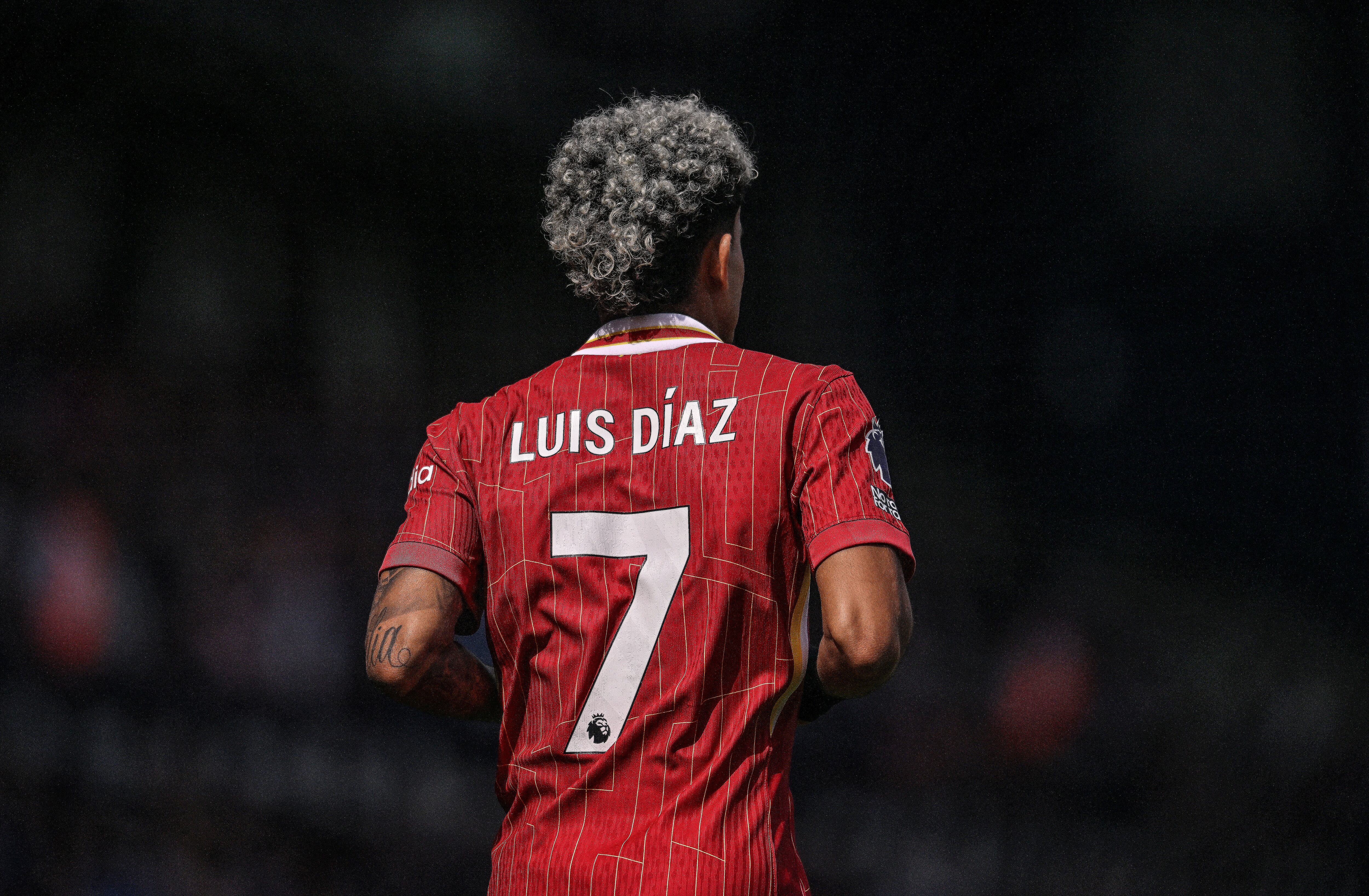 Luis Díaz, extremo colombiano del Liverpool. (Photo by Andrew Powell/Liverpool FC via Getty Images)