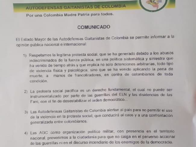 Panfletos en Cartagena son retaliaciones del Clan del Golfo: Autoridades
