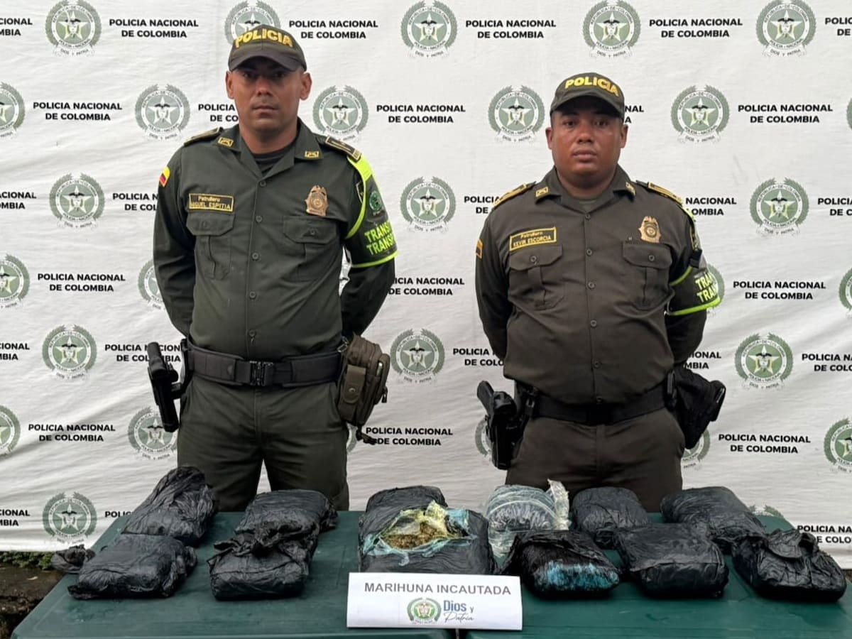 Hallaron 12 kilos de marihuana camuflada en una encomienda que iba en bus hacia Cartagena