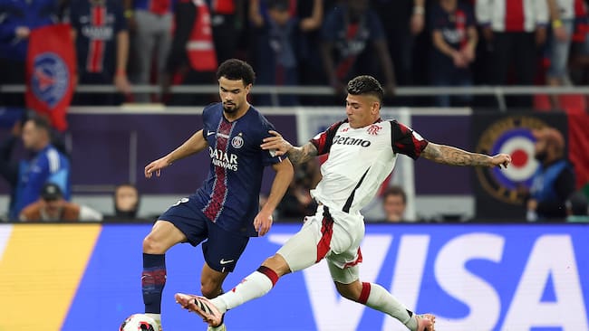 Jorge Carrascal en el partido de la Copa Intercontinental entre PSG y Flamengo