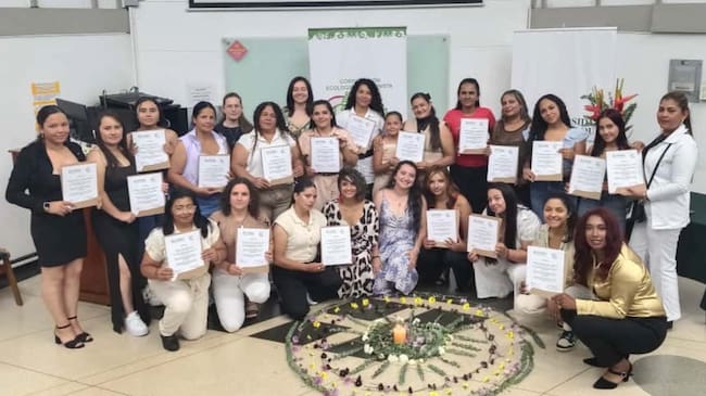 Participación de mujeres de la subregión Norte en la Escuela de Agroecología del Instituto Educativo Penca de Sábila. | Foto: Corporación Penca de Sábila