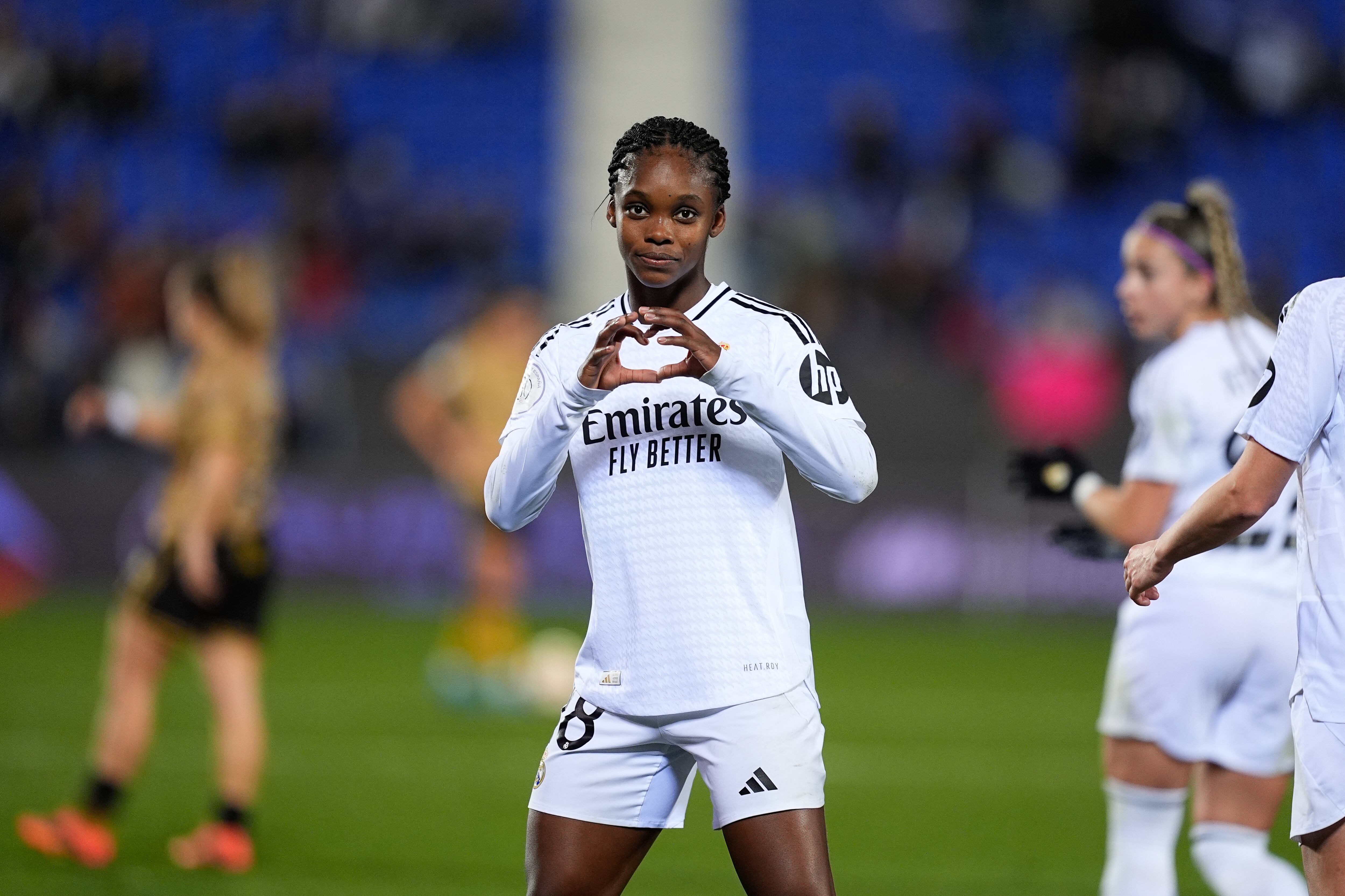 Linda Caicedo of Real Madrid celebrates a goal during Spanish Super Cup 25, Supercopa de Espana. (Photo By Oscar J. Barroso/Europa Press via Getty Images)