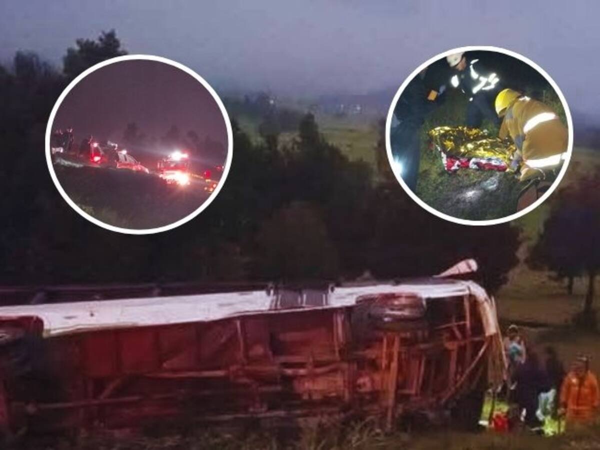 Grave accidente de bus en la vía Chiquinquirá-Ubaté deja 25 heridos y una mujer muerta