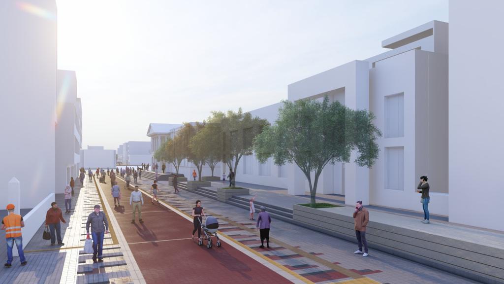 Simulación peatonalización Centro Histórico. Foto: Alcaldía de Pasto