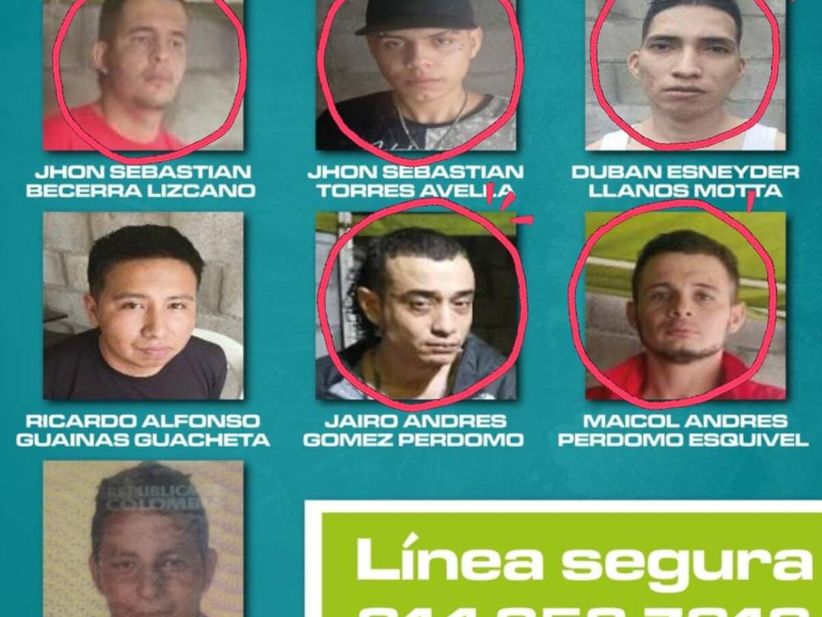 Cinco de siete evadidos del CDT de Neiva ya están bajo custodia