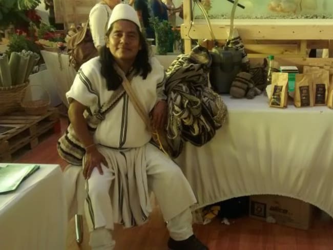 Los indígenas de la Sierra Nevada de Santa Marta ofreciendo sus productos en &quot;Sabor Barranquilla&quot;.