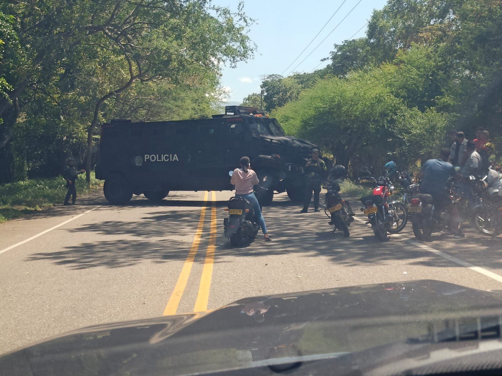 Cierre vial por accidente de tránsito en la vía El Zulia-San Cayetano / Foto: Cortesía