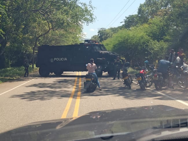 Cierre vial por accidente de tránsito en la vía El Zulia-San Cayetano / Foto: Cortesía